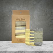 Emotion & Kids Lemon & Grey Socks 3Pack