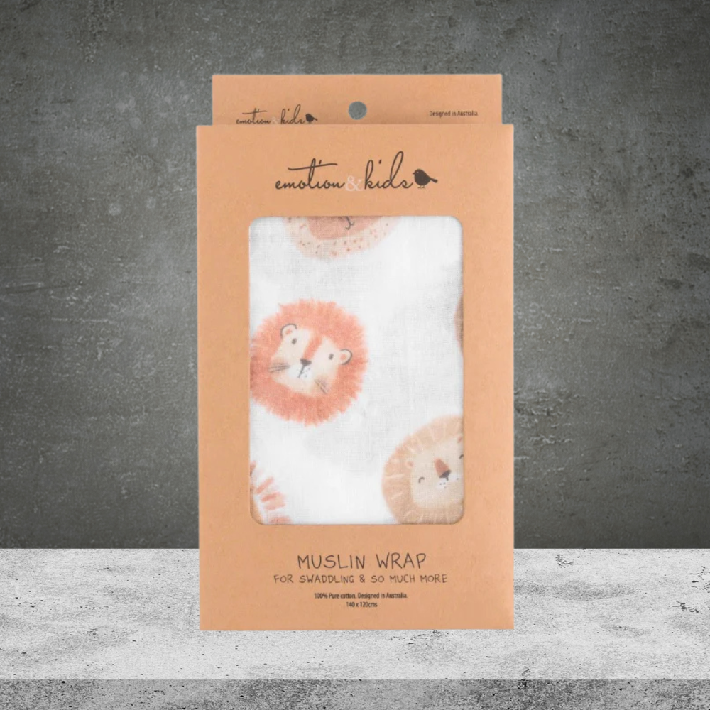 Emotion & Kids Lions Muslin Wrap
