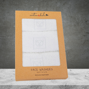 Emotion & Kids White Teddy Bear Face Washers 3 Pack