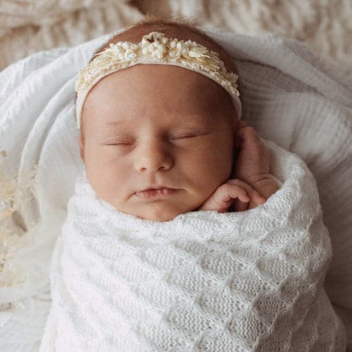 Emotion & Kids Cream Lace Knit Bassinet Blanket