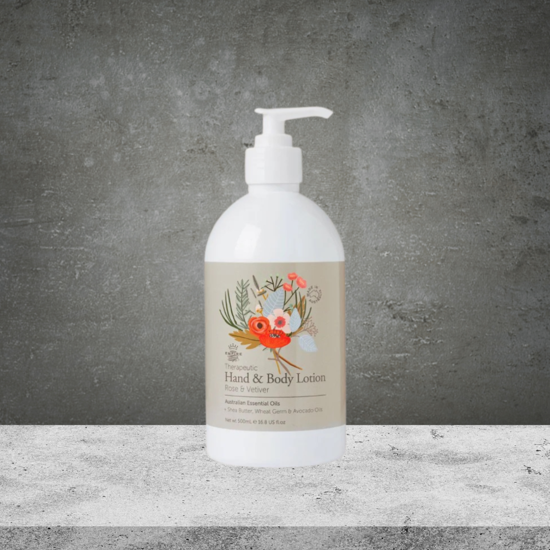 Empire Australia Therapeutic Rose & Vetiver Hand And Body Lotion
