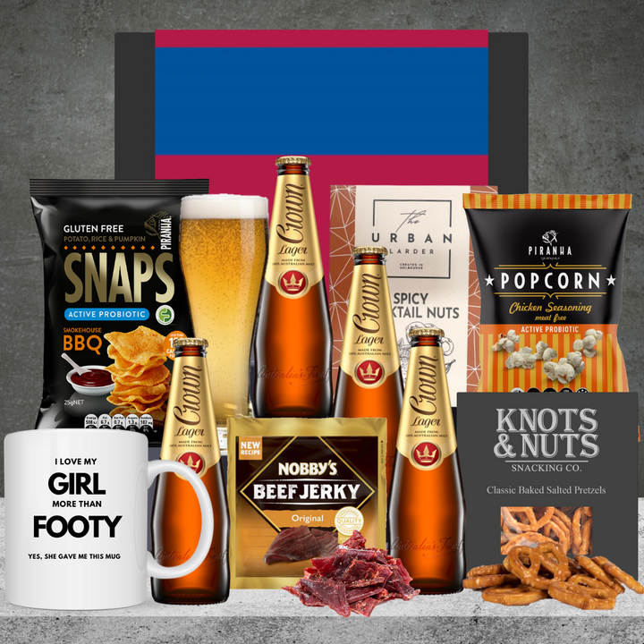 Footy Crown Beer Gift Bris Lion