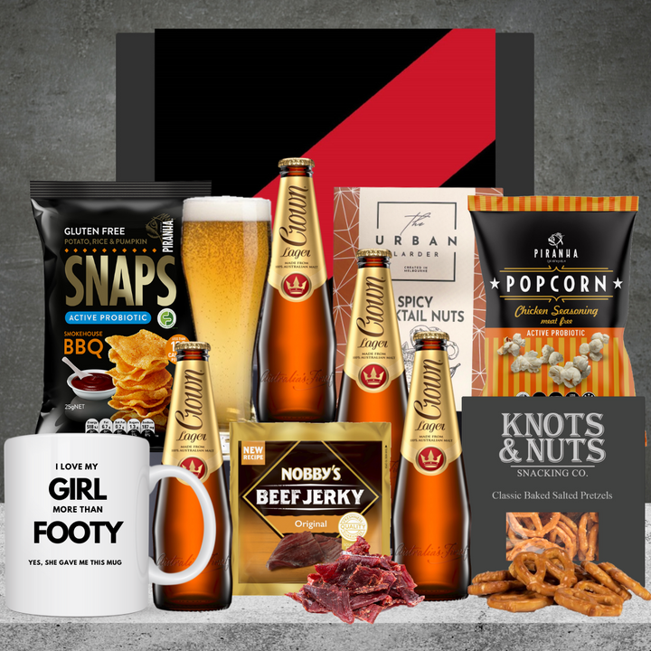 Footy Crown Beer Gift Essendon Bombers
