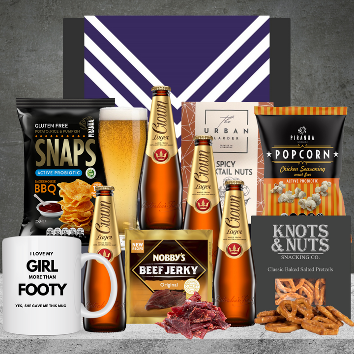 Footy Crown Beer Gift Fremantle Dockers