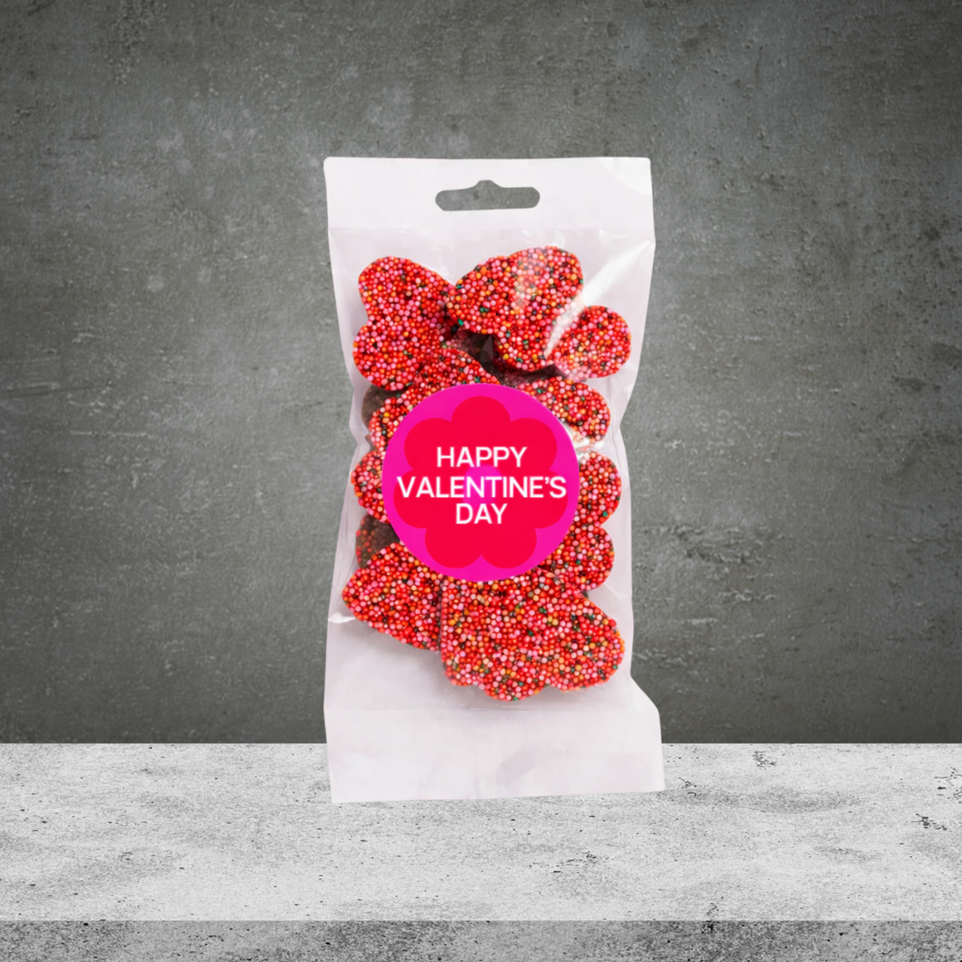 Freckleberry Milk Chocolate Freckles Red Hearts 130g