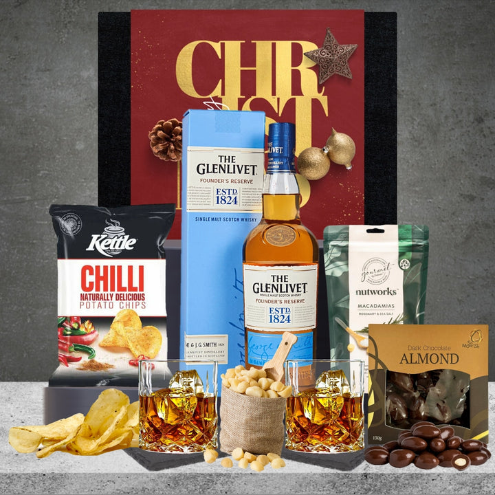 Glenlivet Founders Reserve Single Malt Scotch Whisky Johnnie Walker Premium Whiskey Christmas Hamper