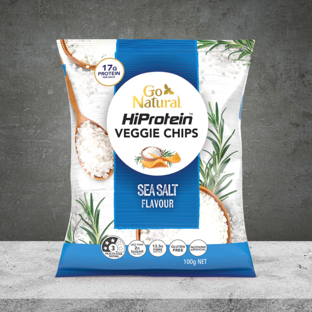 Go Natural Hiprotein Probiotic Chips Sea Salt 100g