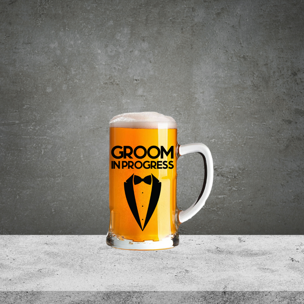 Groom in Progress Beer Stein