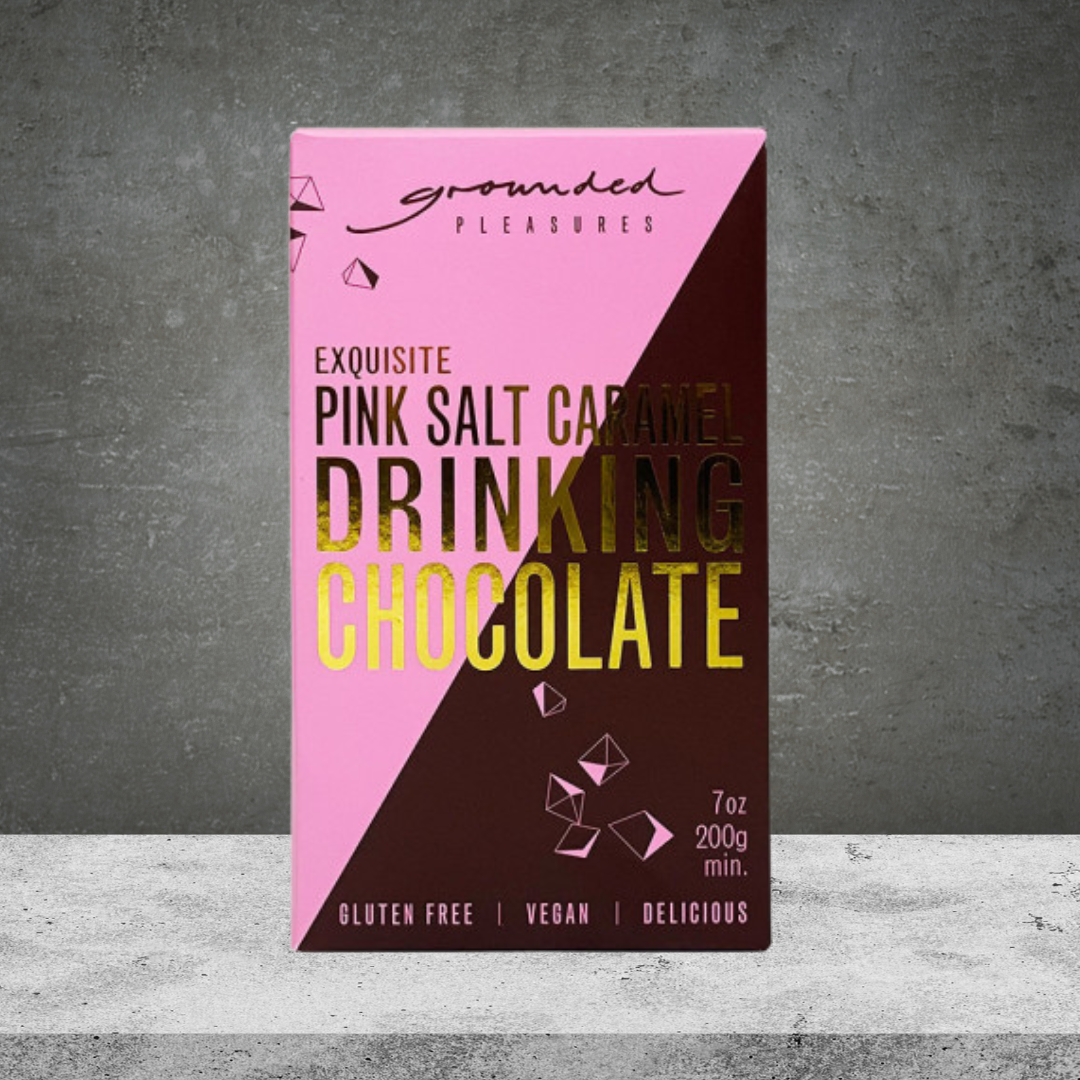 Grounded Pleasures Pink Salt Caramel Drinking Chocolate 50g