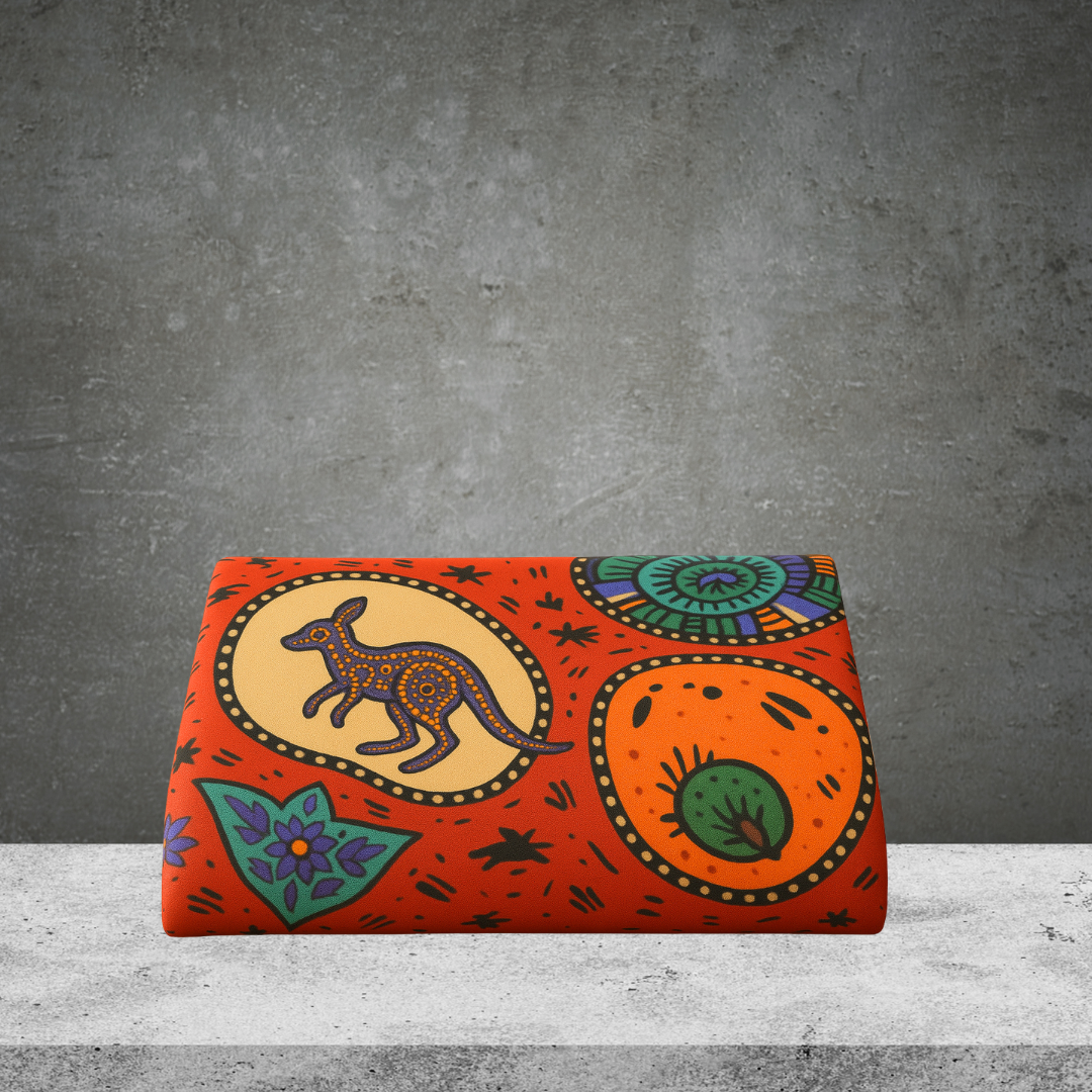 Jacaru Kangaroo Ground Aboriginal Design Cotton Scarf