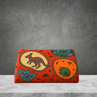 Jacaru Kangaroo Ground Aboriginal Design Cotton Scarf