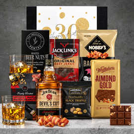 Happy 30th Birthday Bourbon Hamper For Him