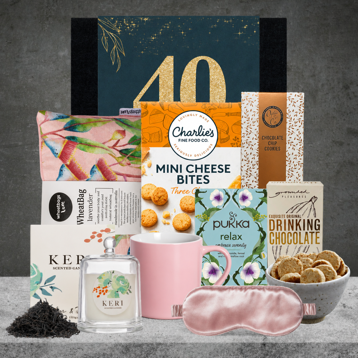 Happy 40th Relax with Tea Birthday Gift