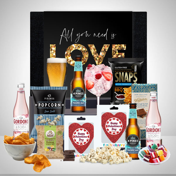 Valentine's with Beer & Gin Combo Hamper