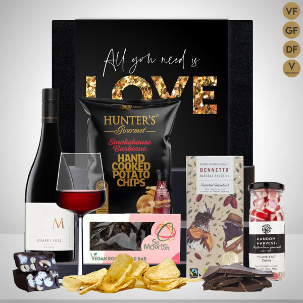 Valentine's Shiraz & Vegan Delights Hamper