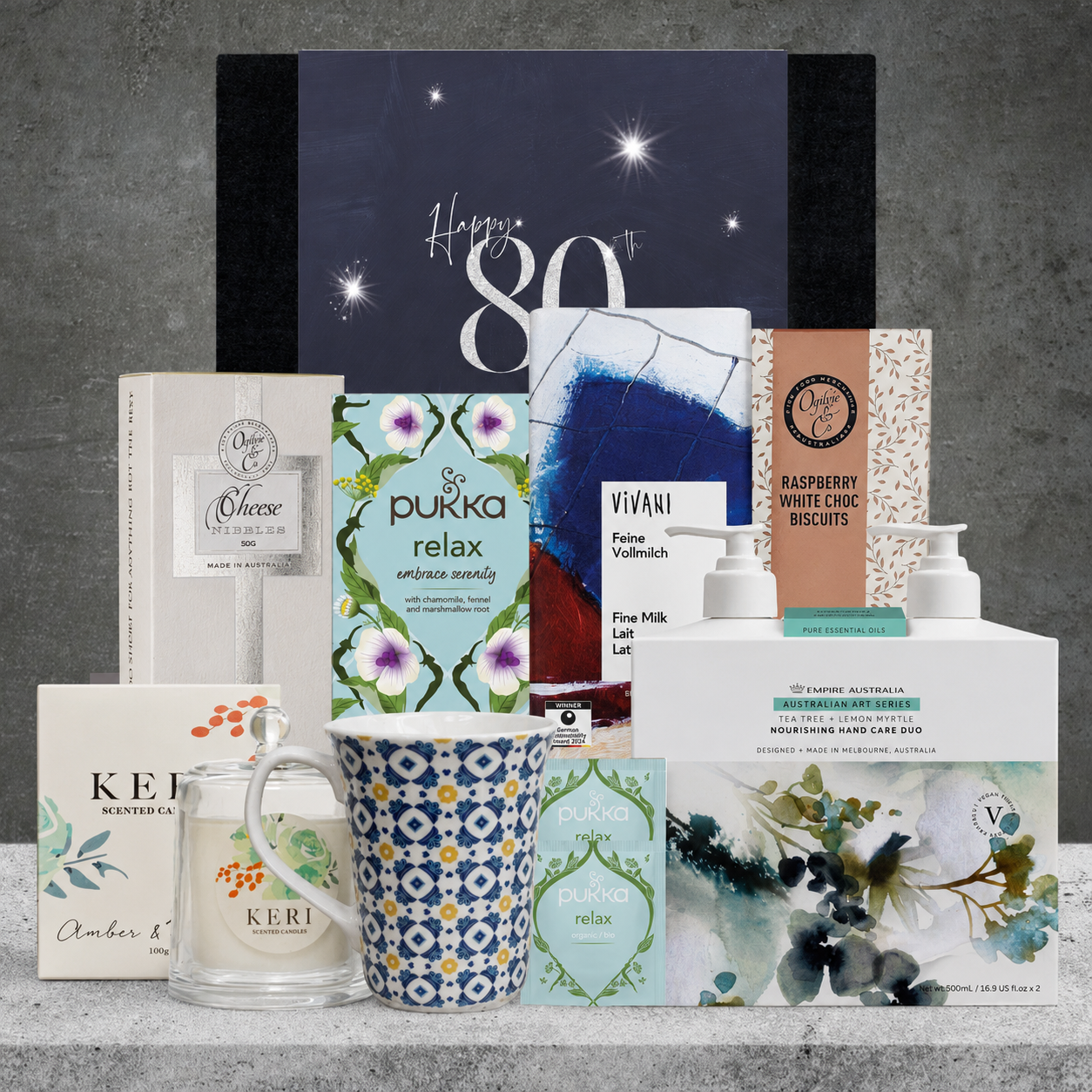 Happy 80th Birthday Tea Hamper For Her