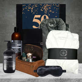 Happy 50th Birthday Self Care Hamper For Him