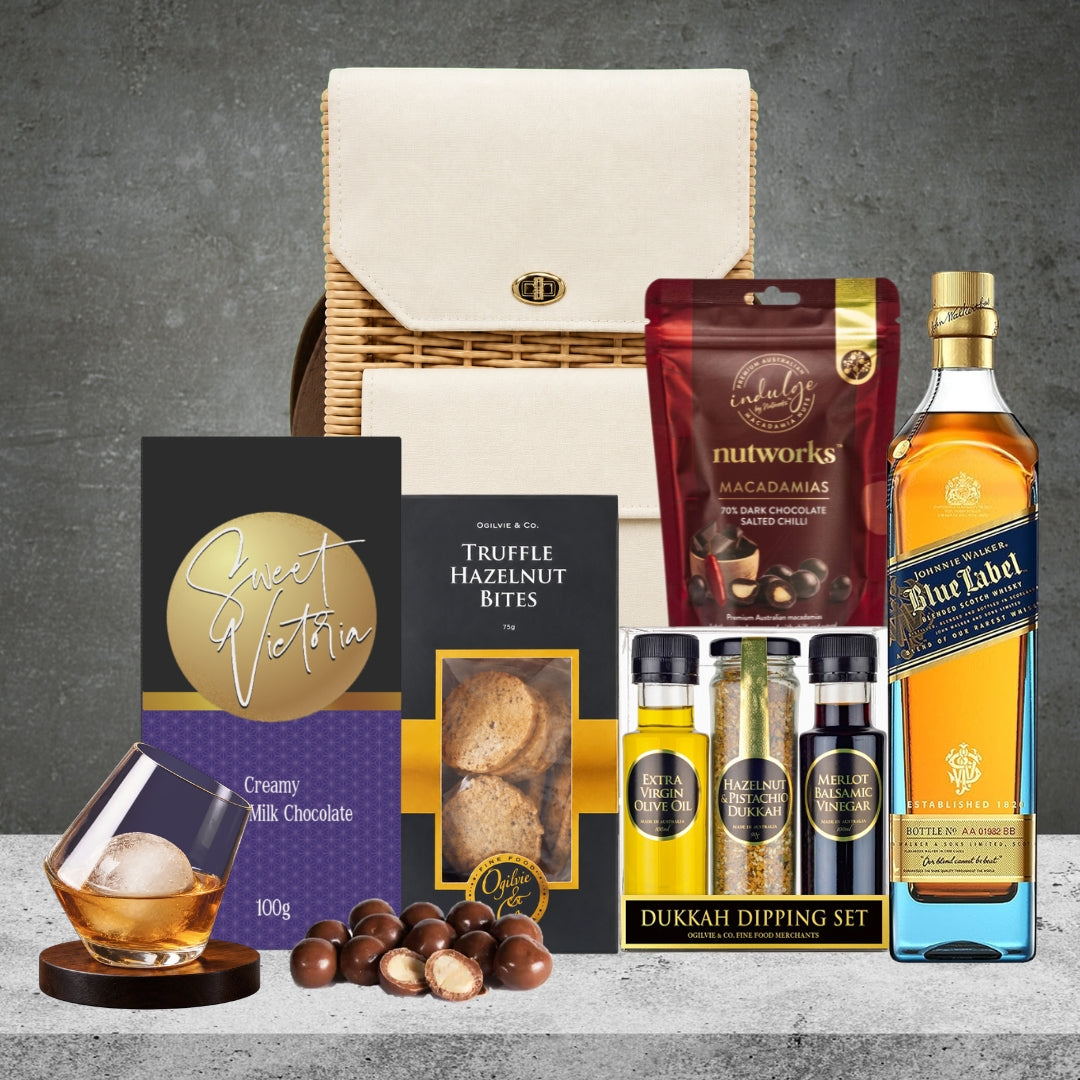 Johnnie Blue Luxury Hamper Basket