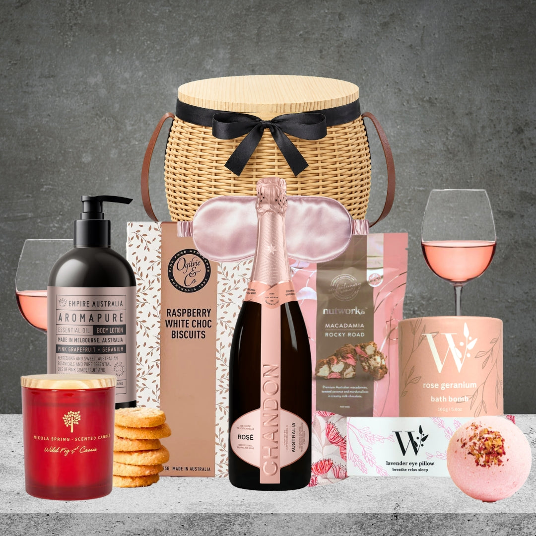 Chandon Rosé Relaxation Hamper Basket