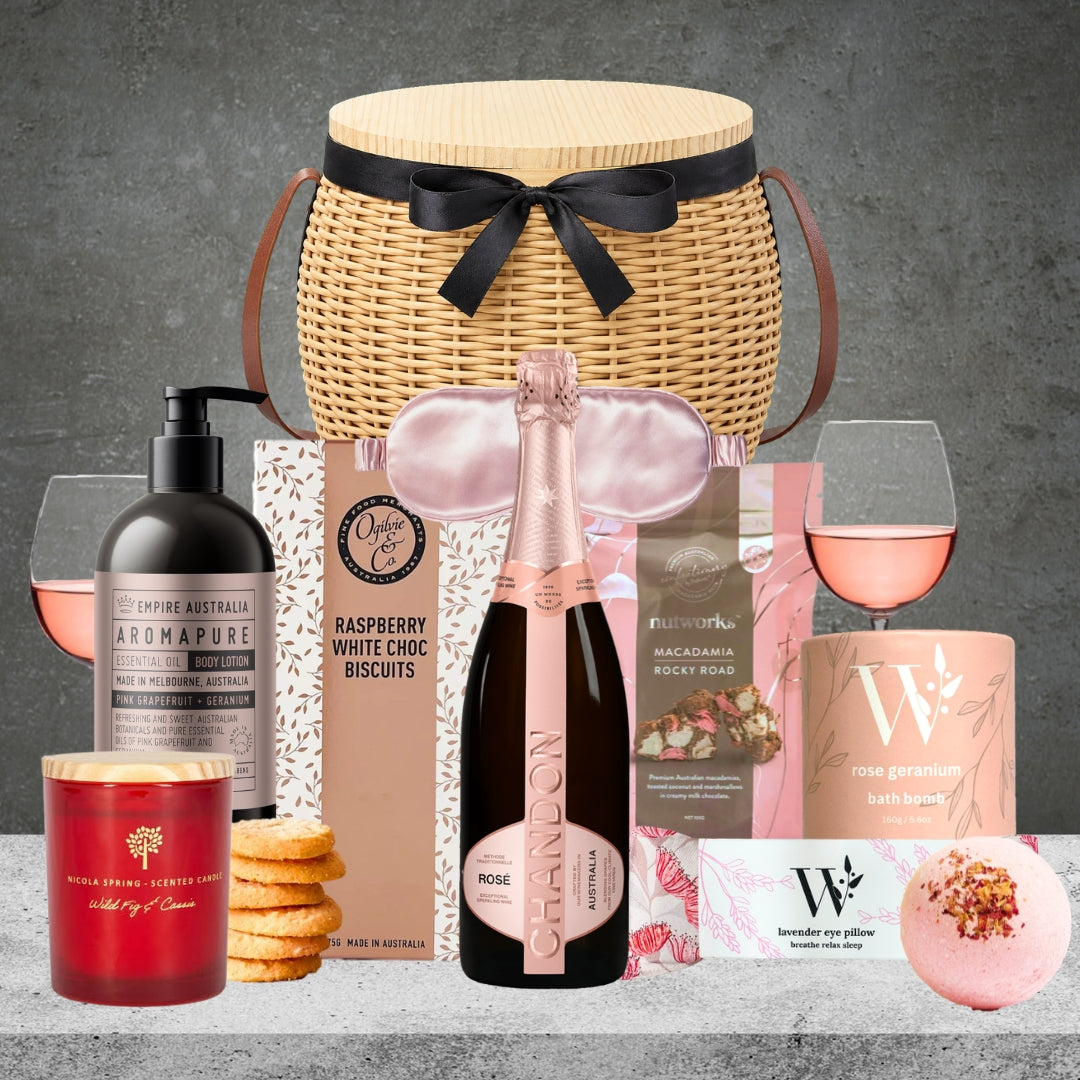 Chandon Rosé Relaxation Hamper Basket
