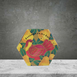Partridge in a Pear Tree – Christmas Cake Hexagonal Pack 200g