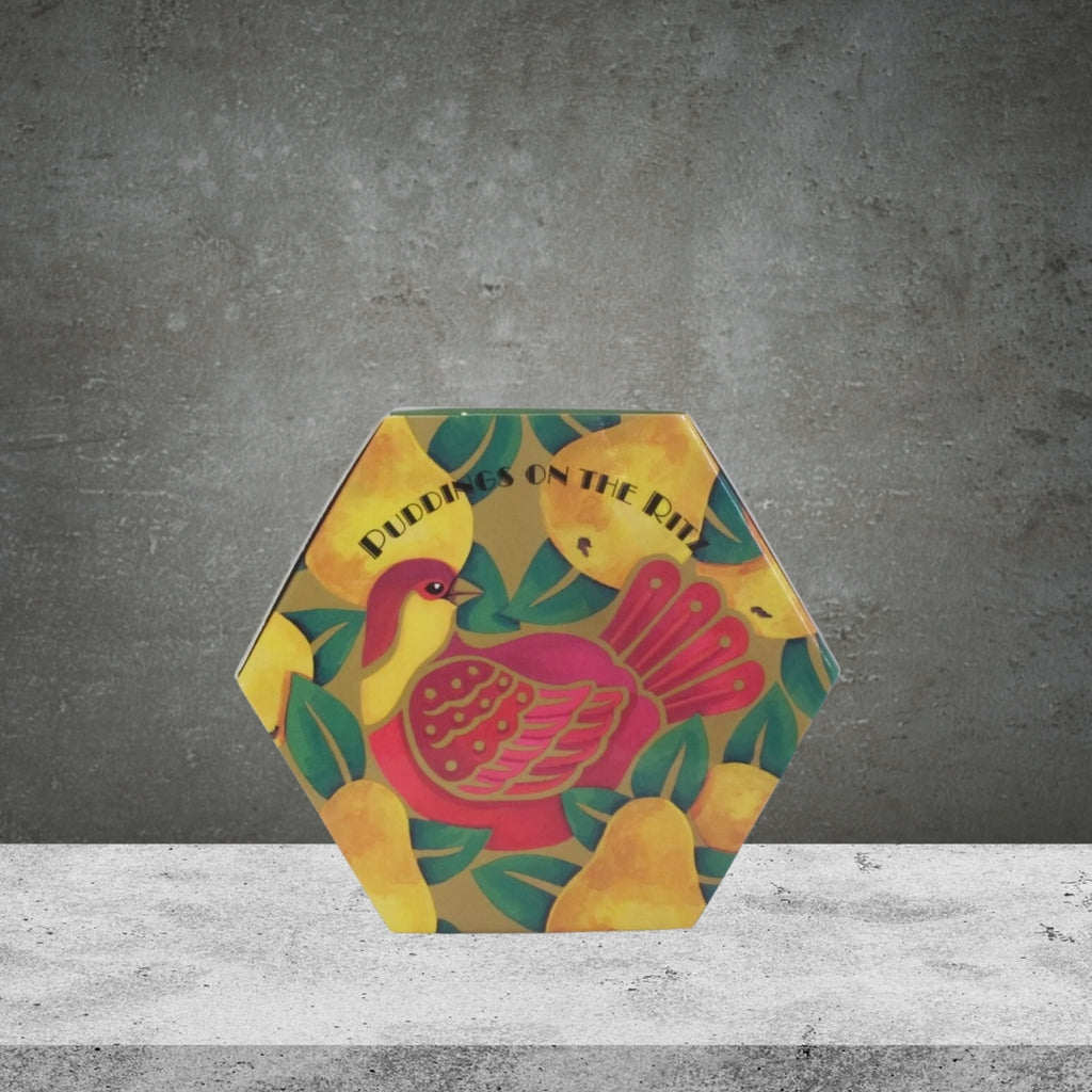 Partridge in a Pear Tree – Christmas Cake Hexagonal Pack 200g