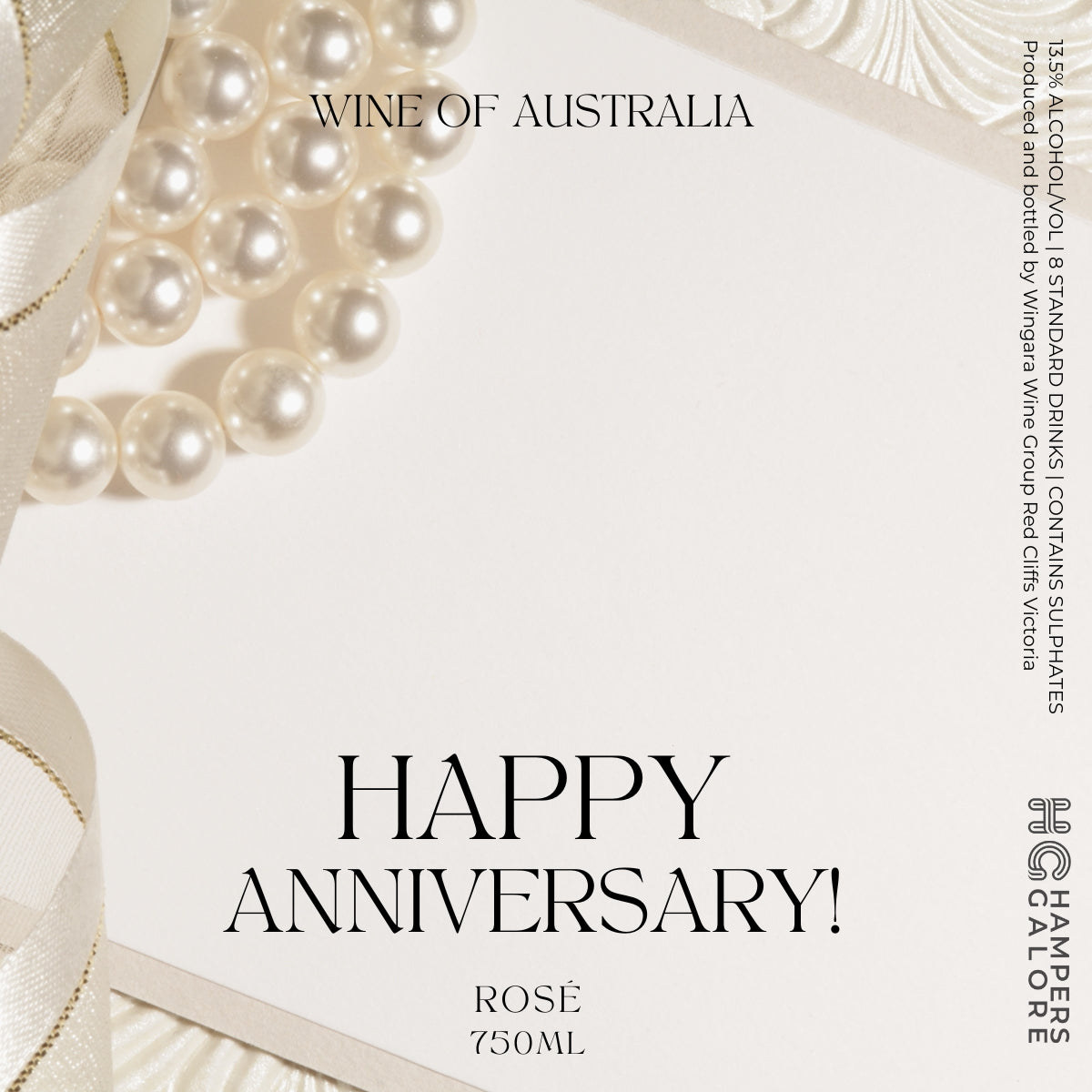 Anniversary Rose Wine Label