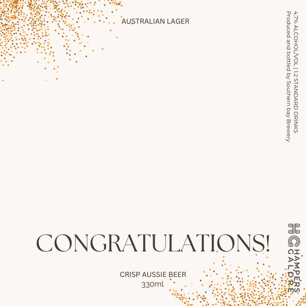 Congratulations Beer Label