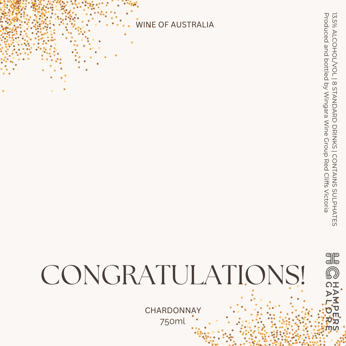 Congratulations Chardonnay Wine Label