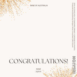 Congratulations Rose Wine Label