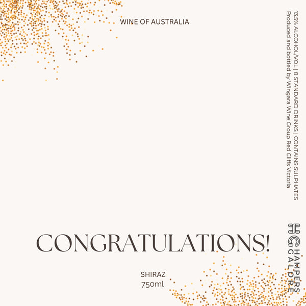 Congratulations Shiraz Wine Label