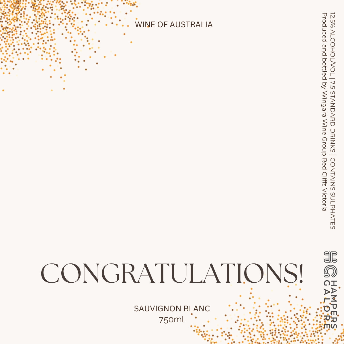 Congratulations Sauvignon Wine Label