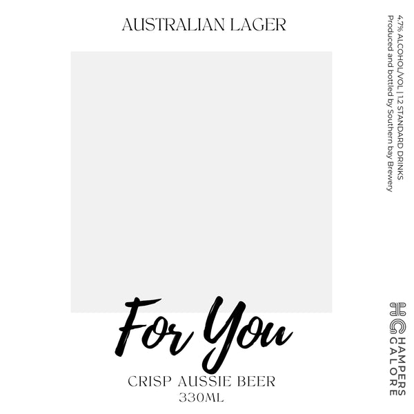 For You Beer Label