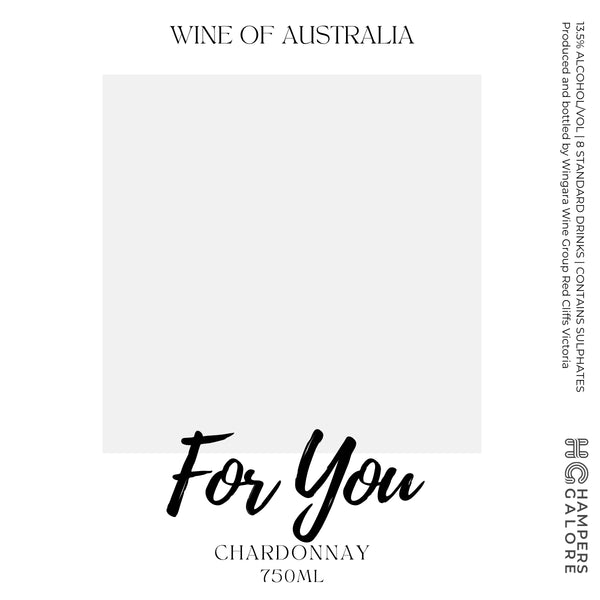 For You Chardonnay Wine Label
