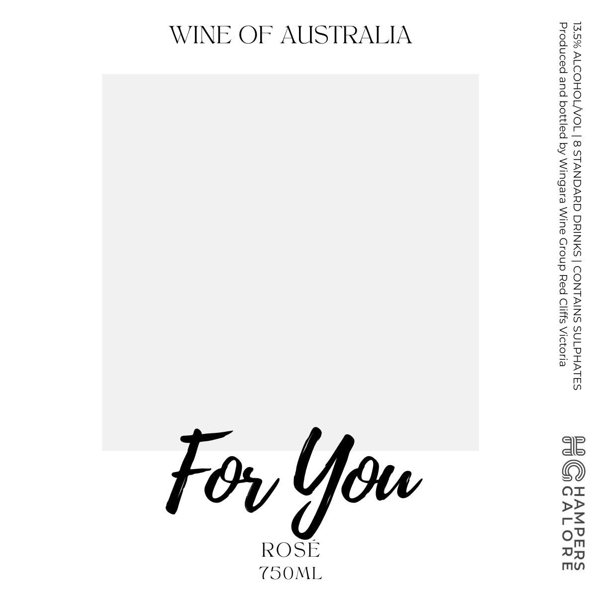 For You Rose Wine Label