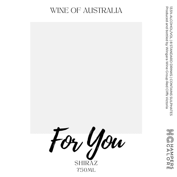 For You Shiraz Wine Label