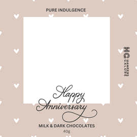 Happy Anniversary Chocolate Label