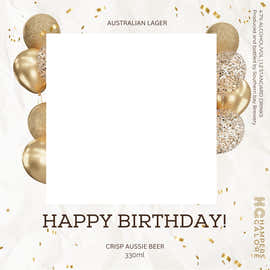 Happy Birthday Beer Label