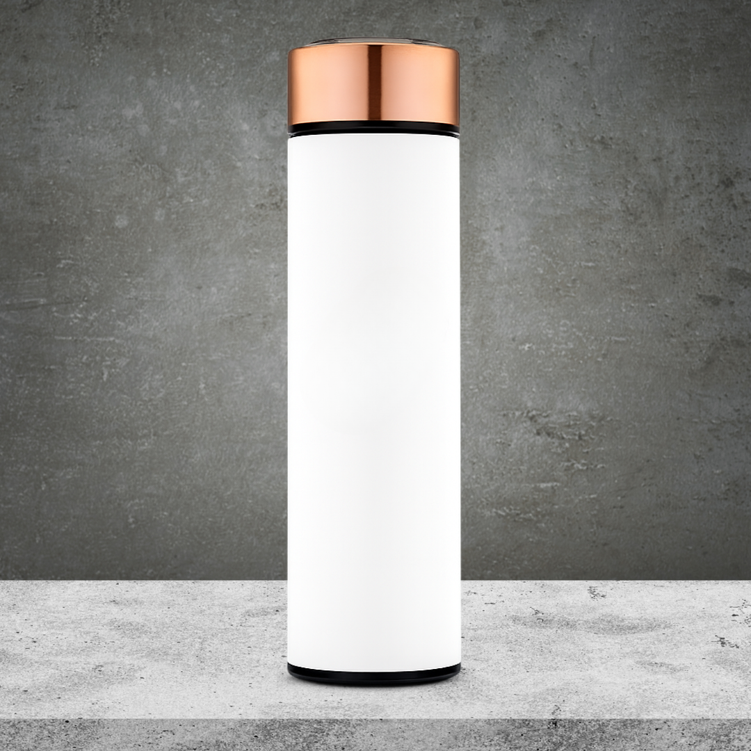 Stainless Steel Cylinder Travel Bottle White
