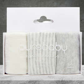 PURE BABY ESSENTIALS GREY SOCKS 3 PACK