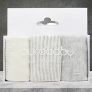 PURE BABY ESSENTIALS GREY SOCKS 3 PACK