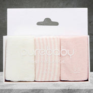 PURE BABY ESSENTIALS PINK SOCKS 3 PACK