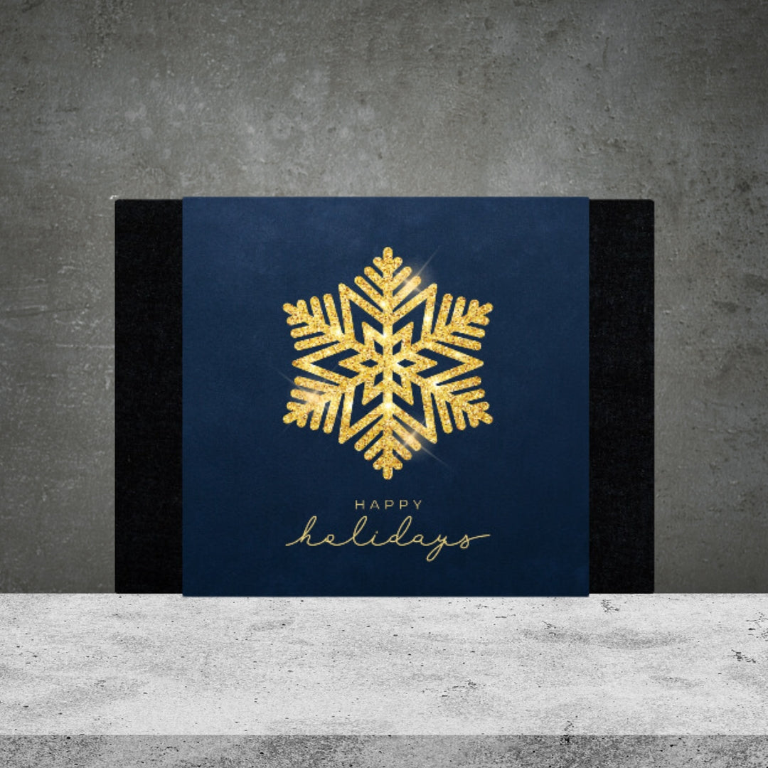 Happy Holidays Snowflake Box Design