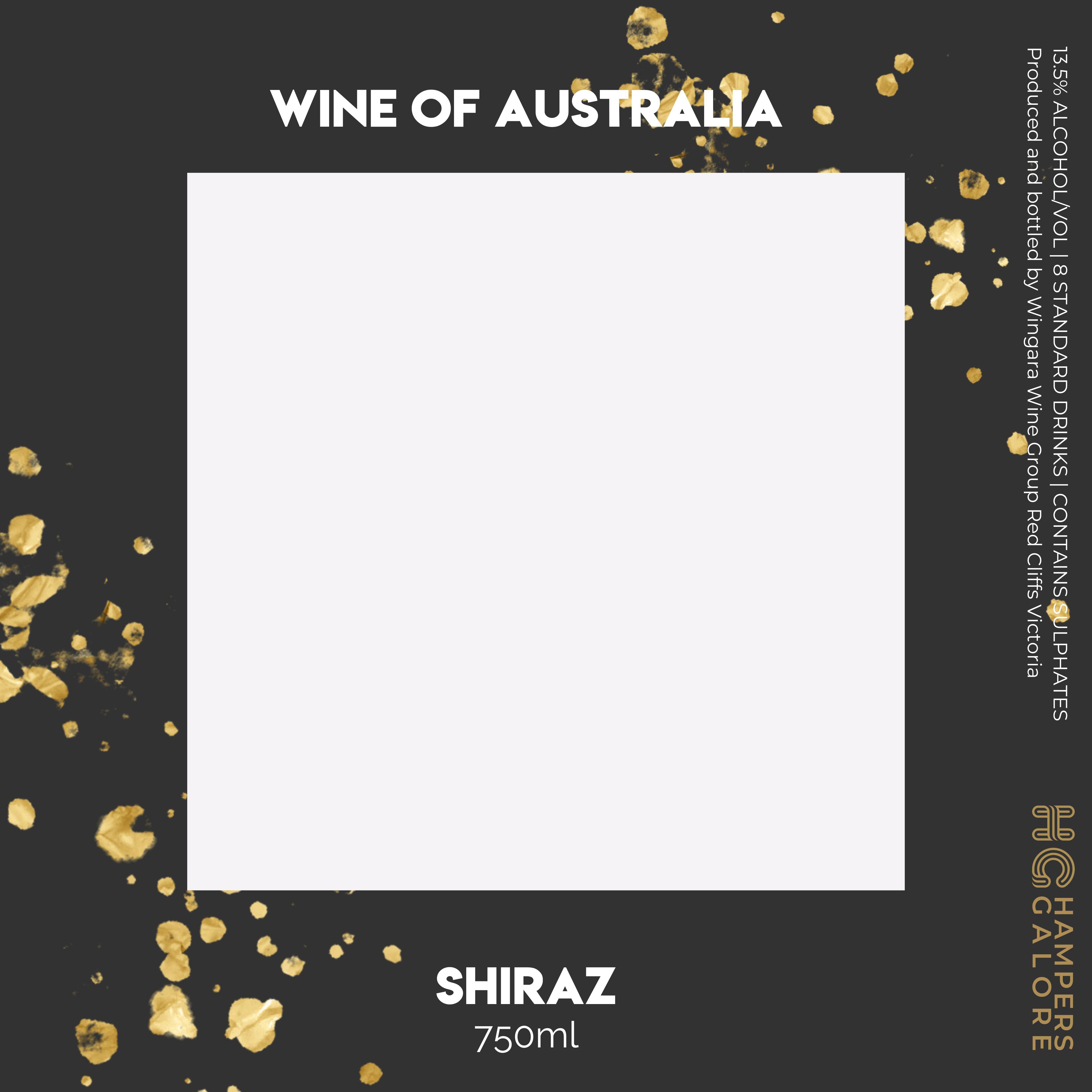 Black Gold Shiraz Wine Label