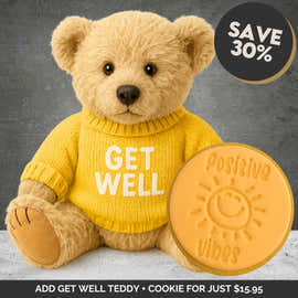 Get Well Soon Teddy & Cookie Extras Bundle