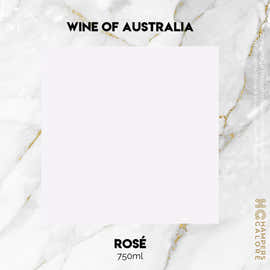 White Marble Rose Wine Label