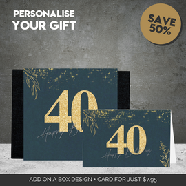 40th Happy Birthday Sleeve  + Card