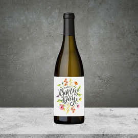 Happy Birthday Flowers Chardonnay 750ml