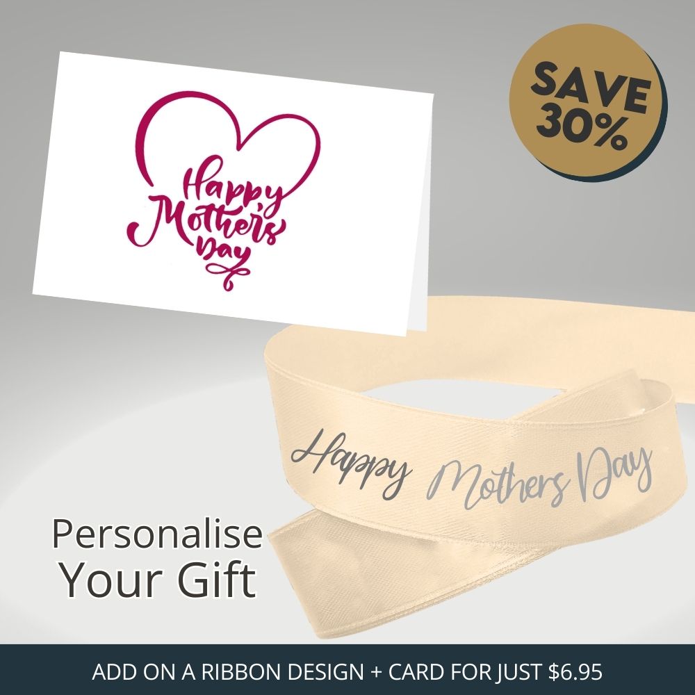 Happy Mothers Day  Ribbon Gold & Silver