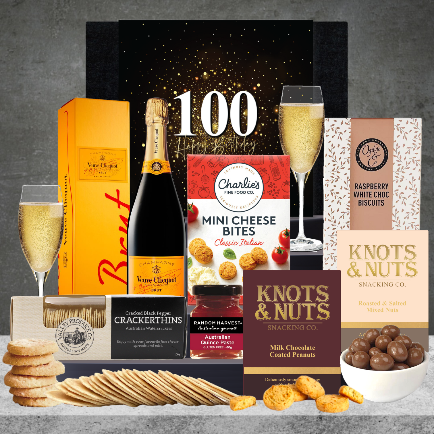 Happy 100th Birthday Champagne & Nibbles Hamper